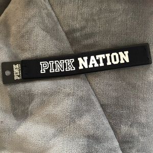 PINK black head band